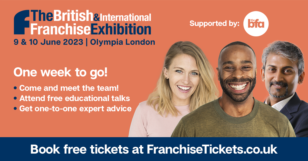 The British & International Franchise Exhibition banner